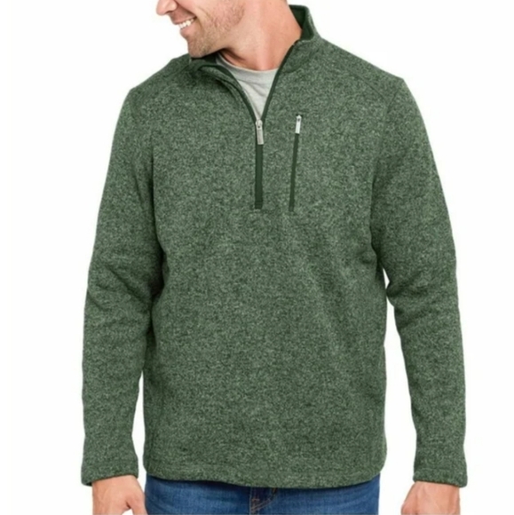 Woolrich Fleece 1/4 Zip Pullover Mens Jacket Sz Large - Picture 1 of 10